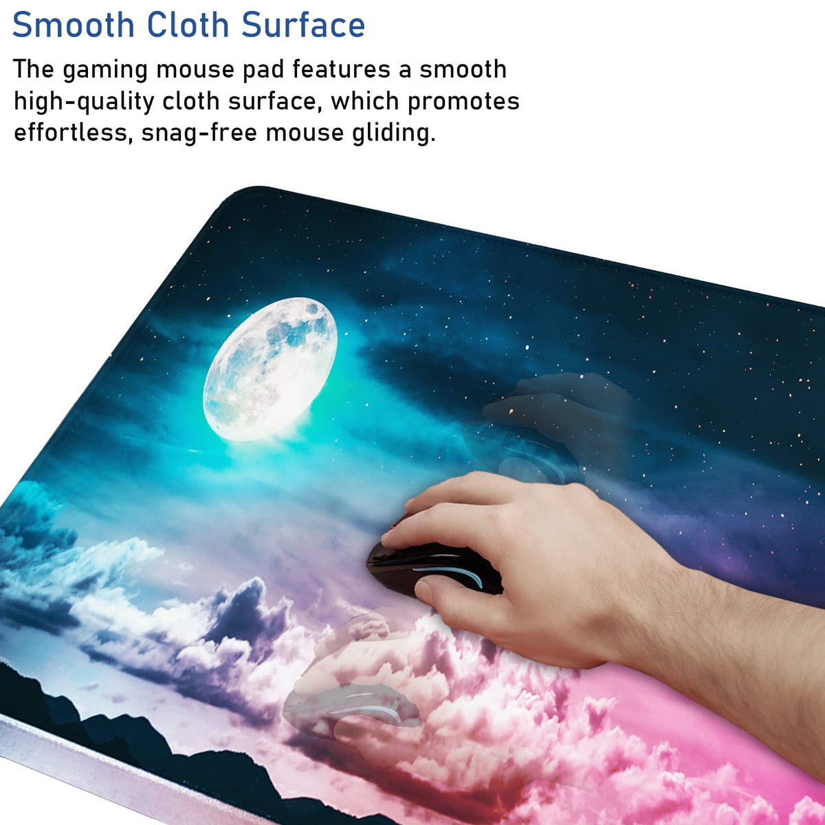 Large Mouse Pad, Gaming Mousepad, 31.5x15.7x0.12 in Extended Mouse Mat