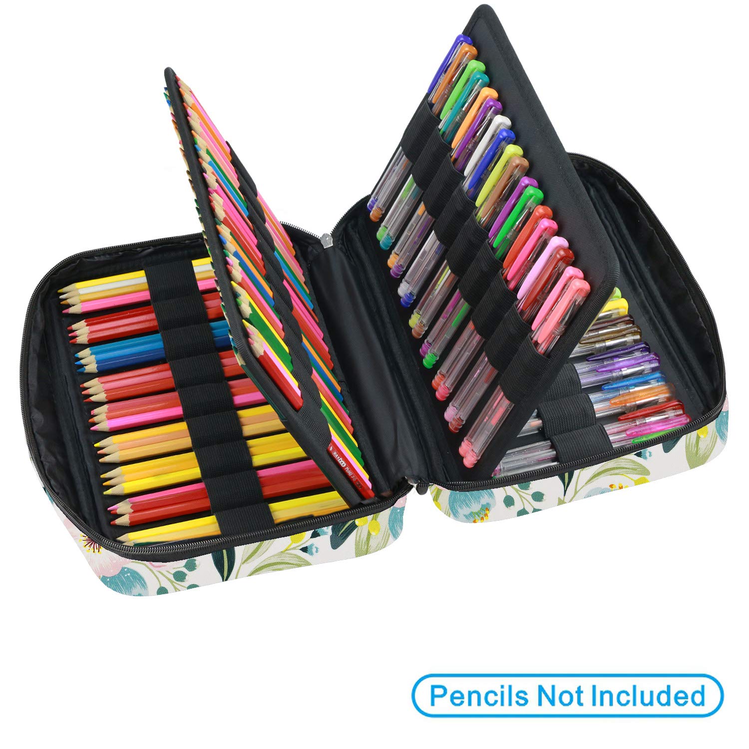 YOUSHARES 166 Slots Colored Pencil Case Holder - Pen Case Organizer with Multilayer Holder for