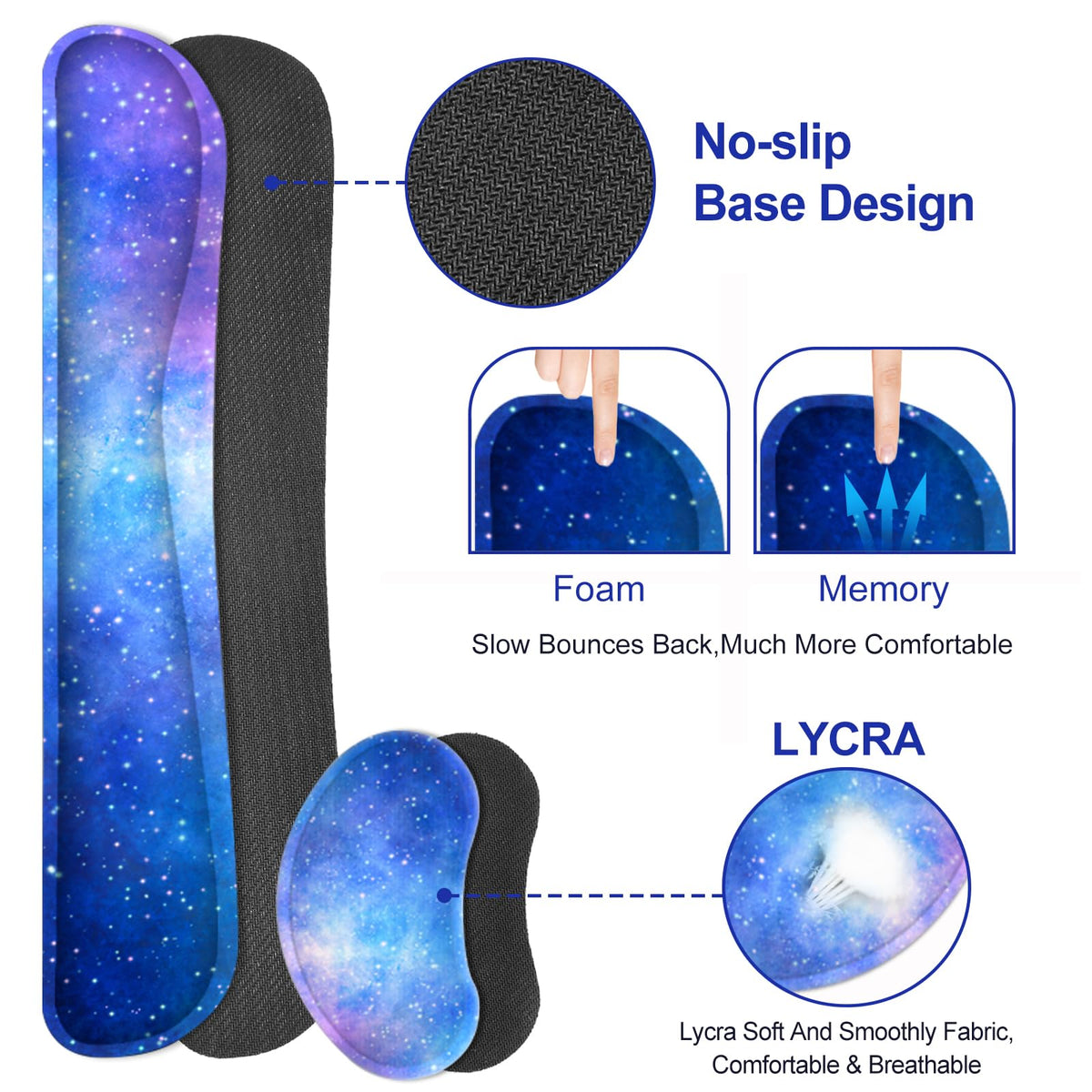 Lauspuck Desk Mat, Gaming Mouse Pad Wrist Rest Support Combo, XXL Large Mousepad + Keyboard Wrist