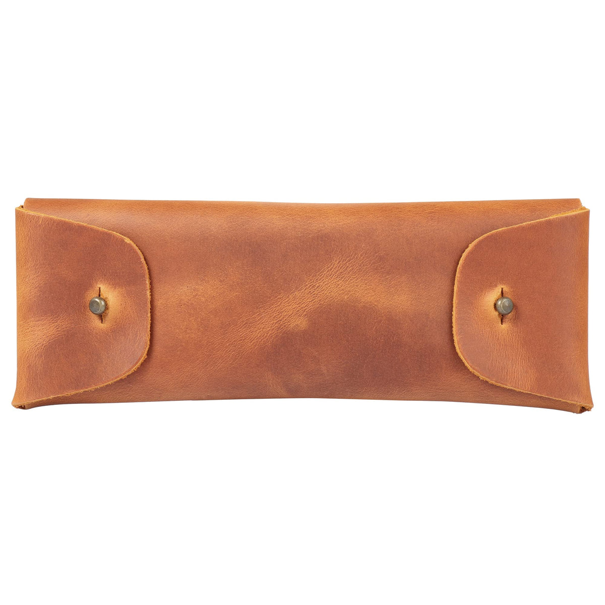 Londo Genuine Leather Retro Pen and Pencil Case - Metal Snap Fastener, Pencil Pouch Stationery Bag
