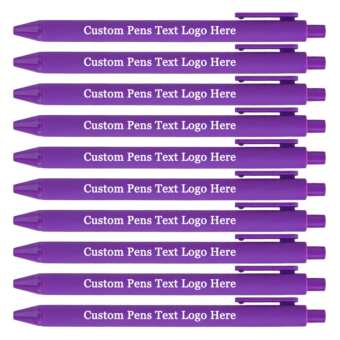 HEYZARDA Personalized Pens with Name Bulk 100-1000 Pcs, Purple