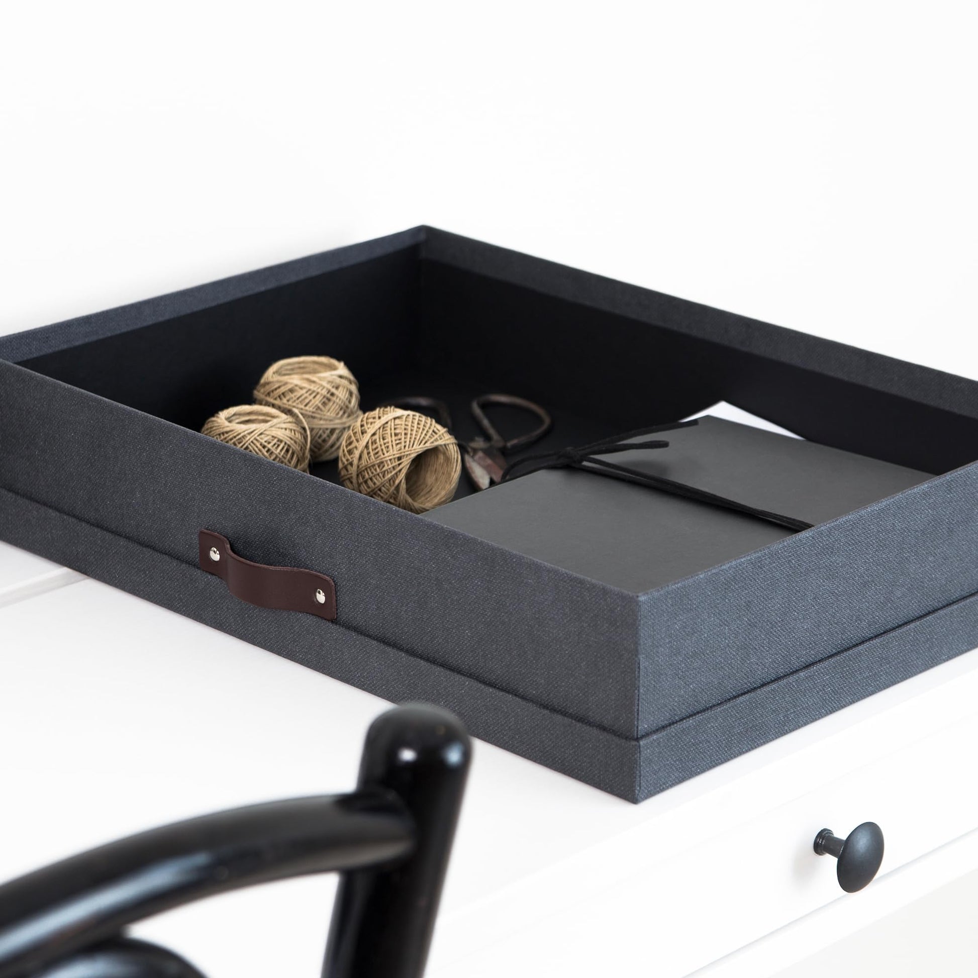 Bigso Sverker Fiberboard Legal/Art Storage Box - Scrapbook Storage Box for Papers, Photos, and More