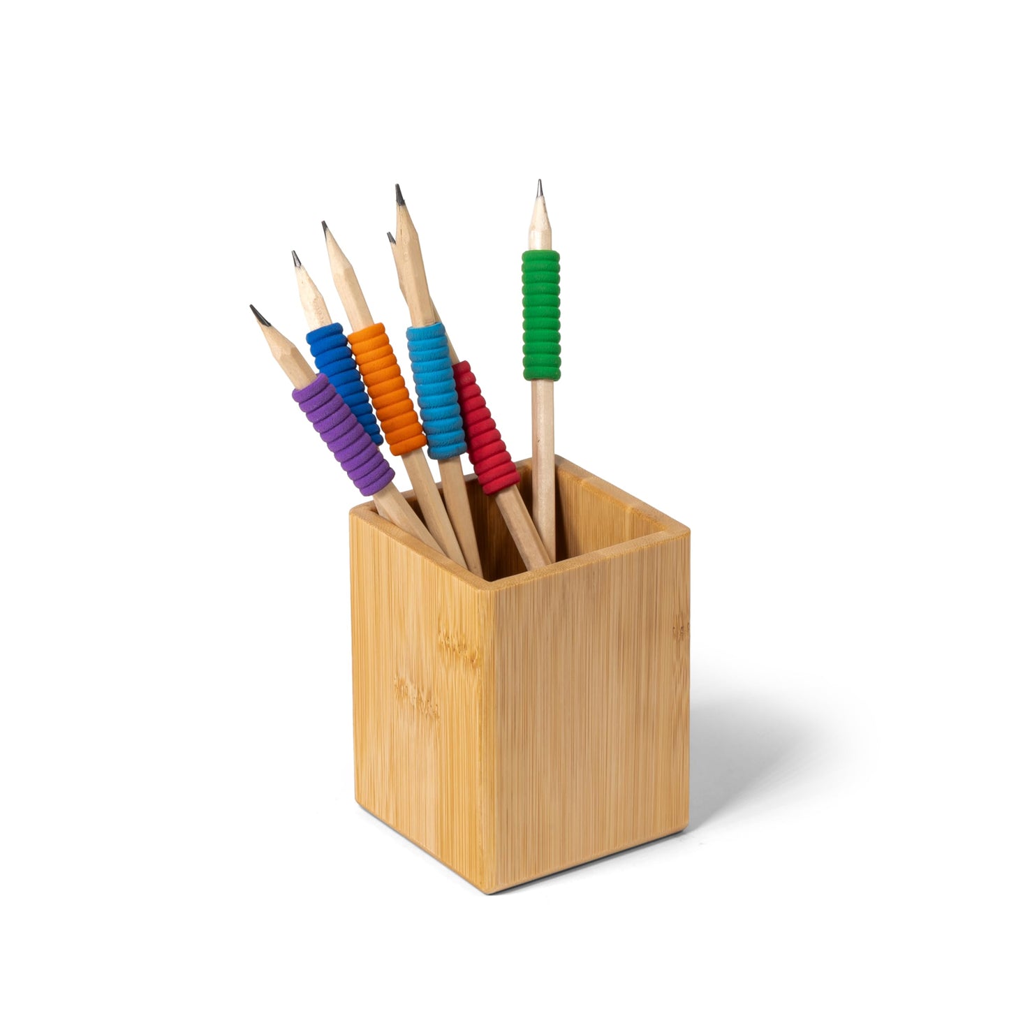 Osco Bamboo Square Pen Pot