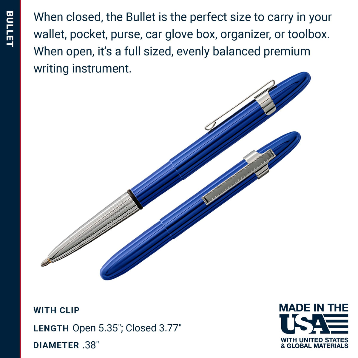 Fisher Space Pen Blue Moon Pressurized Ballpoint Bullet Pen, Gift Box