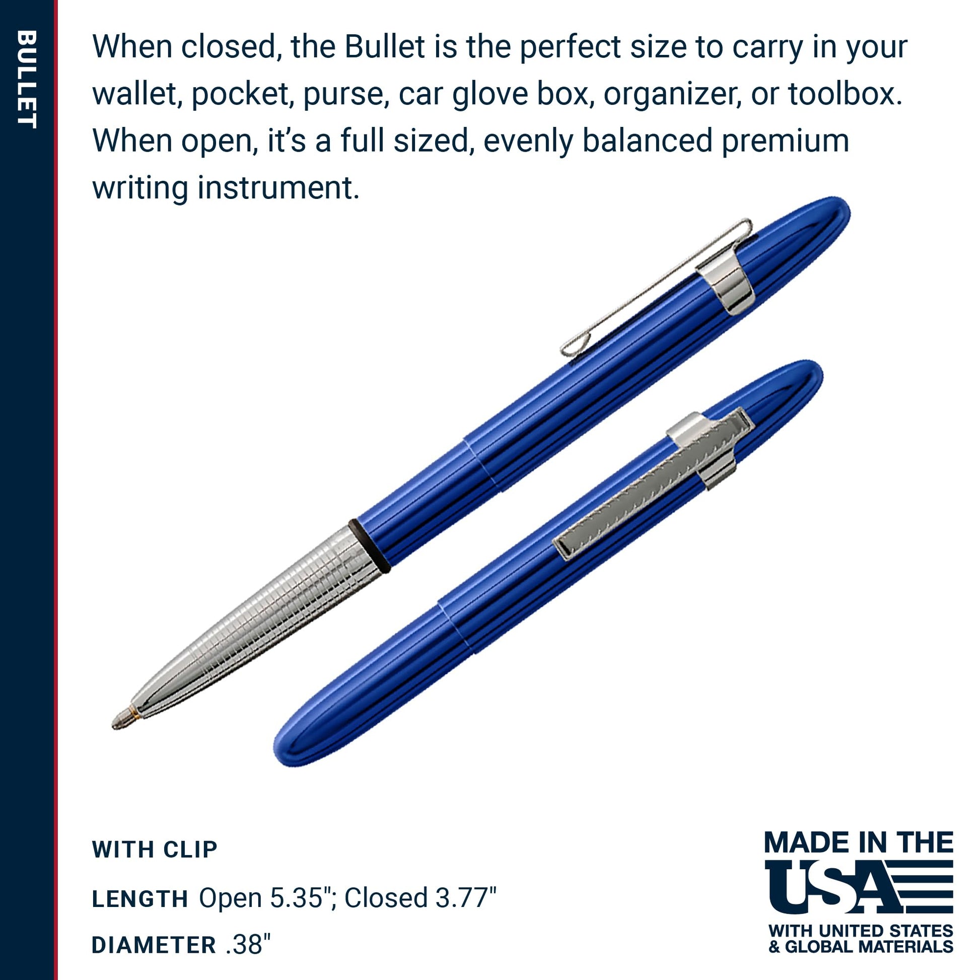 Fisher Space Pen Blue Moon Pressurized Ballpoint Bullet Pen, Gift Box