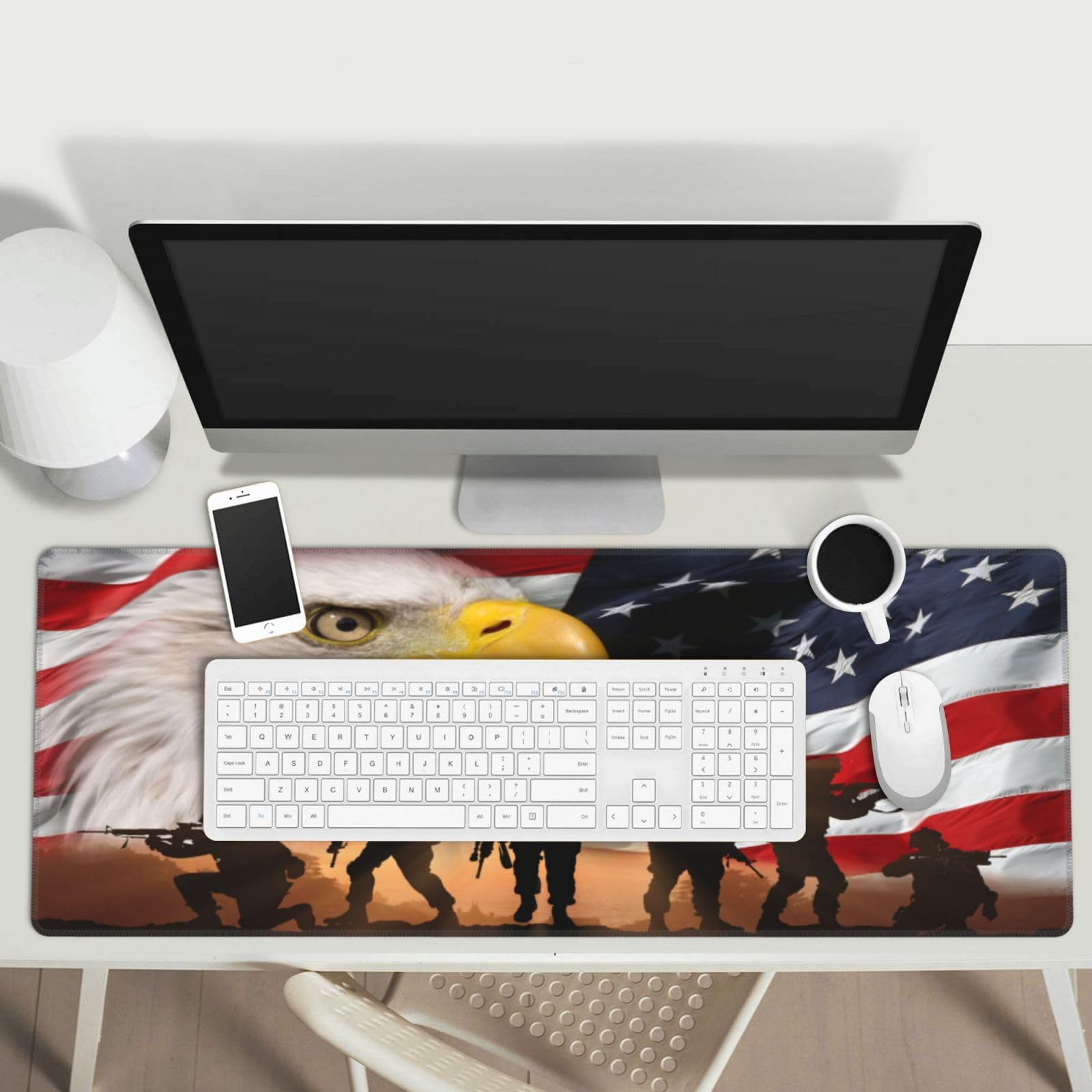 Sigouyinei Extra Large Desk Pad 31.5x12in Office Gaming Non-Slip Mouse Pad