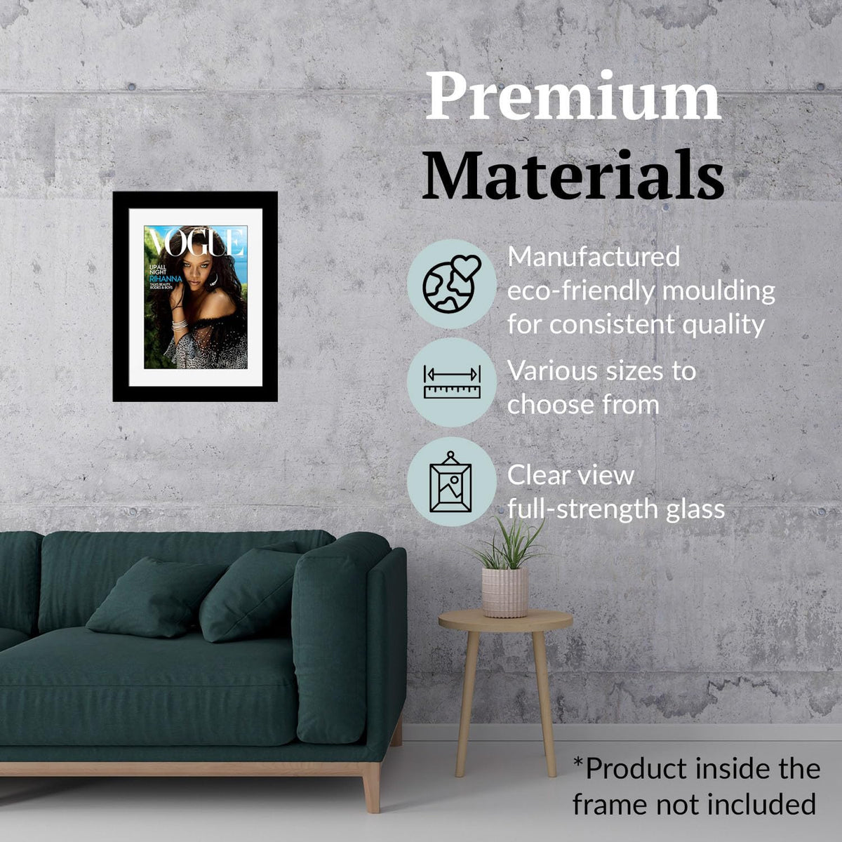 Creative Picture Frames 8.75 x 11.25 Magazine Frame with Full-Strength Glass, Holds Up To A 1/4"