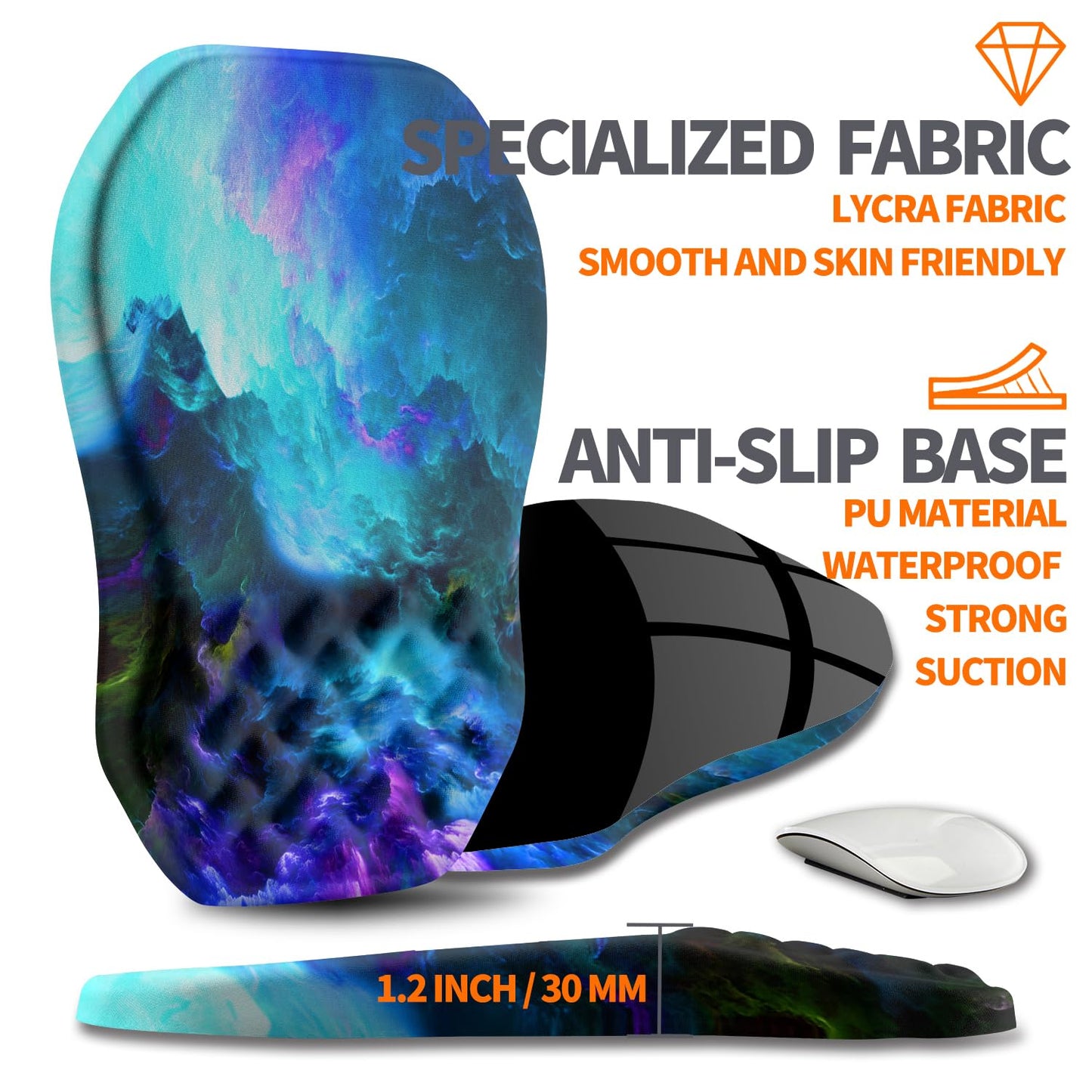 Armanza Ergonomic Slope Mouse Pad Wrist Support, Wrist Rest Mousepad for Carpal Tunnel Pain Relief