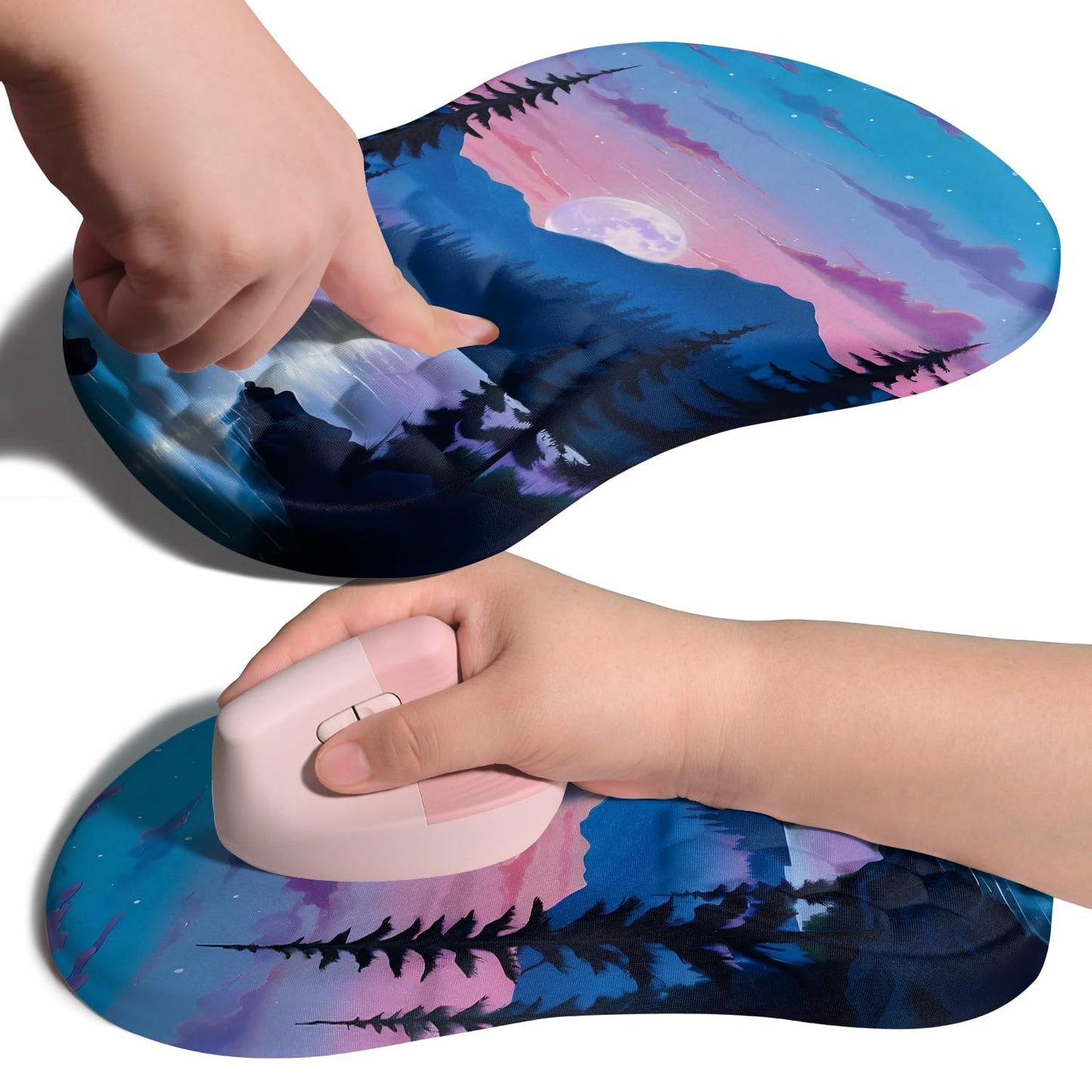 Armanza Ergonomic Joint Wrist Support Mouse Pad with Memory Foam Cushion Massage Bump, Carpal