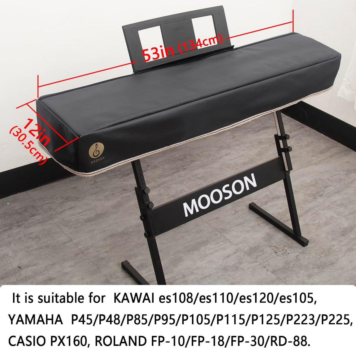 Mooson Keyboard Piano Cover Digital Piano Dust Covers Luxury Soft and Premium Surface Thickening