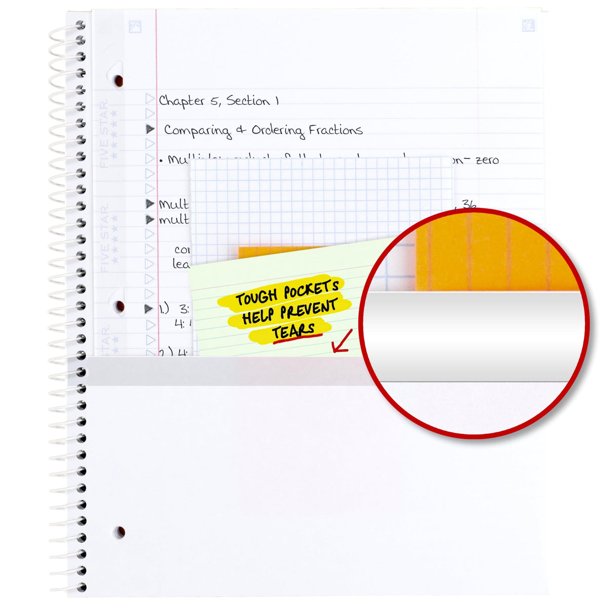 Five Star Spiral Notebook + Study App, 2 Pack, 1 Subject, College Ruled, 8-1/2" x 11", 80 Sheets