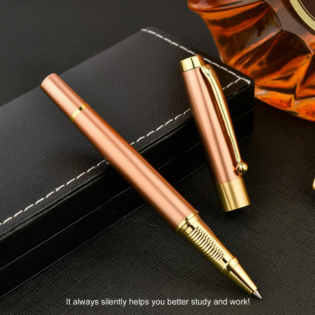 YIVONKA Ballpoint Pen Black Refill,Luxury Ballpoint Line width 0.5mm,Best Ball Pen Gift Set for Men