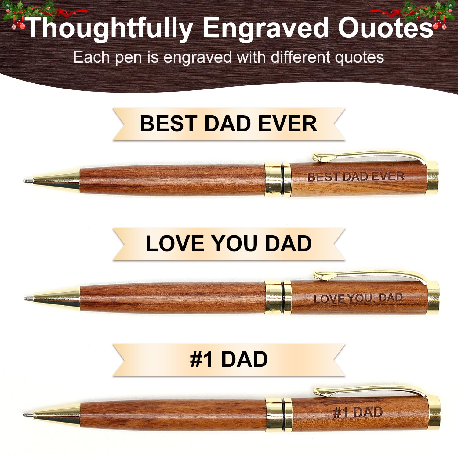 Nice Gift for Dad from Daughter, Son, Wife Mens Pen Set with Box Fancy Pens