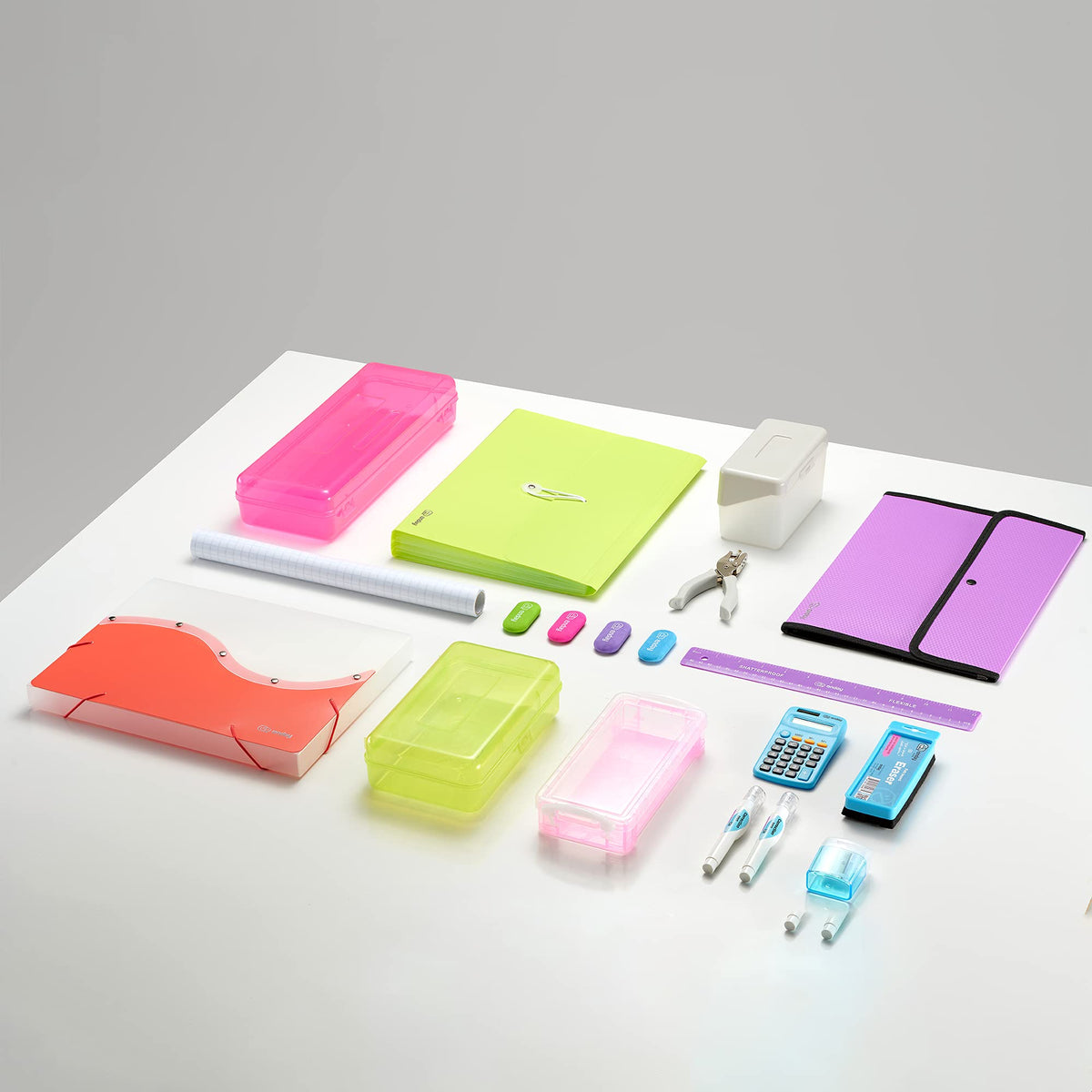Enday Plastic Pencil Box Large Capacity Pencil Boxes – Pencil box Plastic Pencil Case Office