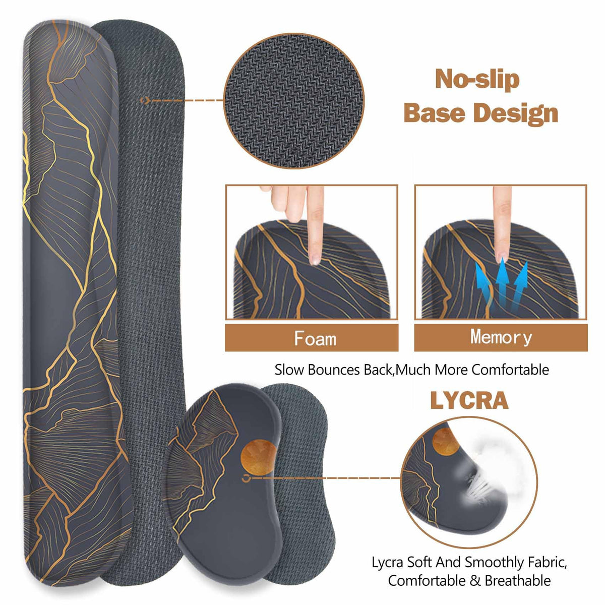 ToLuLu Extended Gaming Mouse Pad, Ergonomic Keyboard Mouse Wrist Rest Set