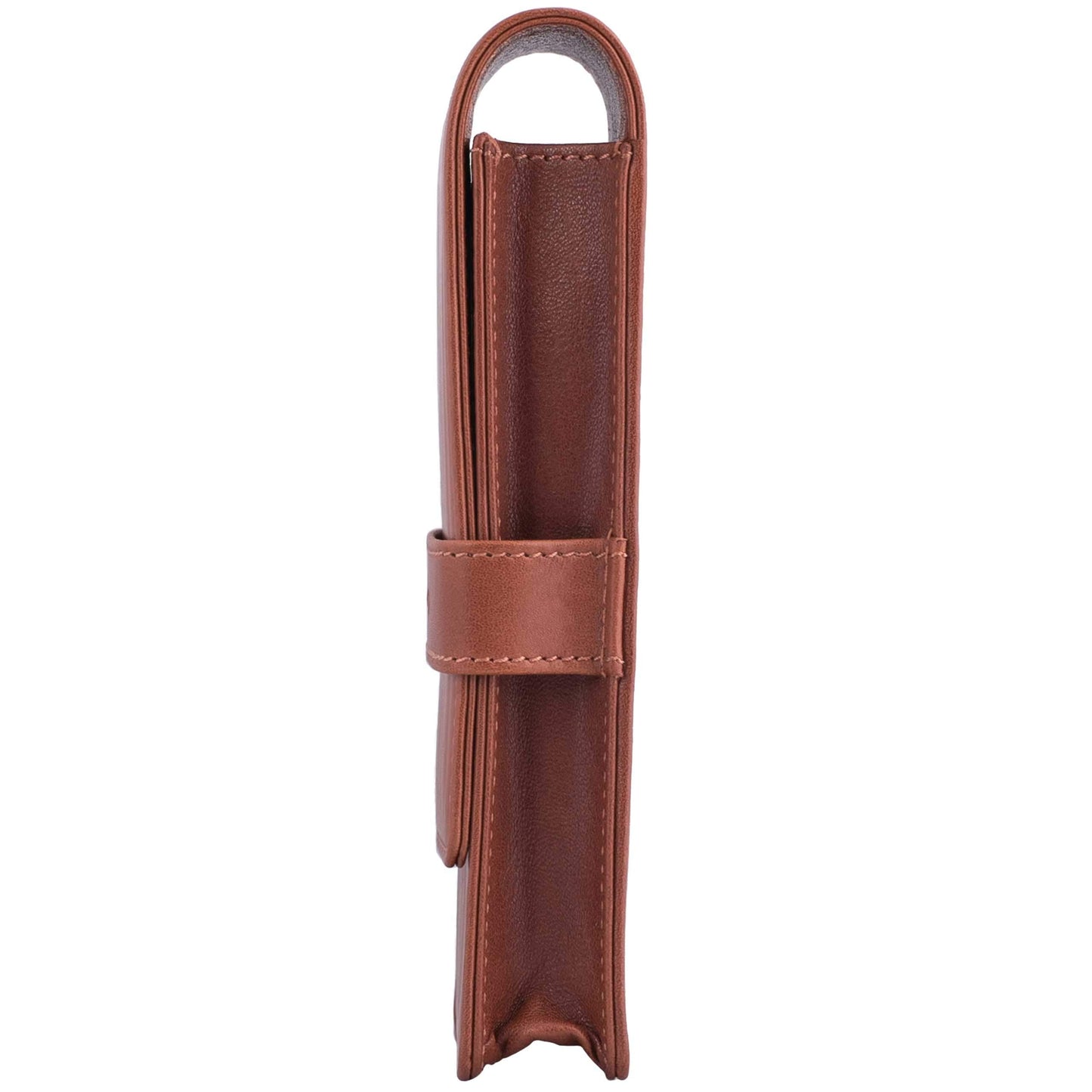 DiLoro Leather Triple Pen Case Pencil Pouch Holder for Three Fountain Ballpoint Rollerball Pens and