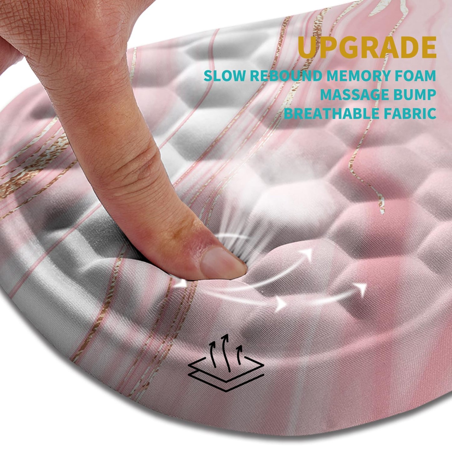 Hokafenle Ergonomic Mouse Pad Wrist Support, Wrist Rest Mousepad for Carpal Tunnel Pain Relief with