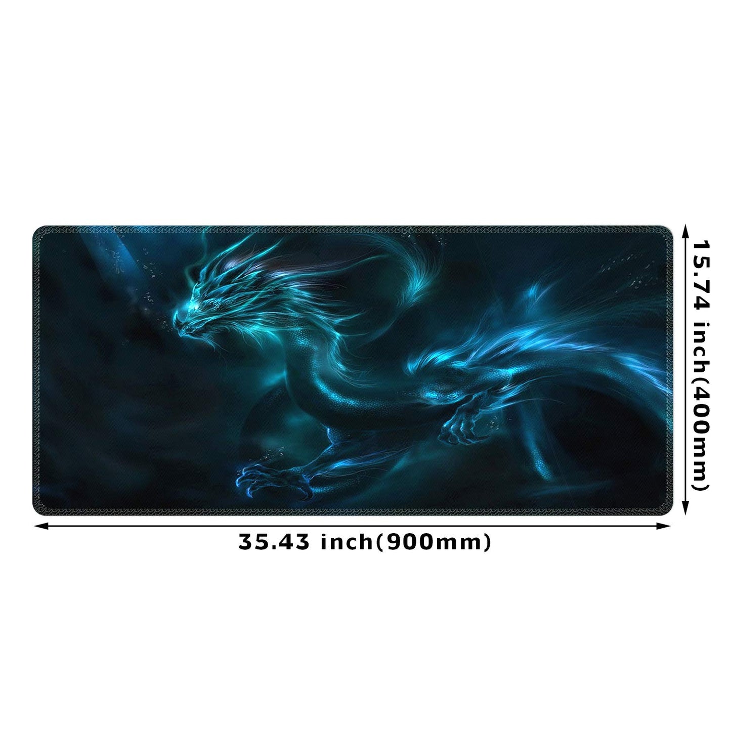 Meffort Inc Extra Large Extended Gaming Desk Mat Non-Slip Rubber Pads Stitched Edges XXL Mouse Pad