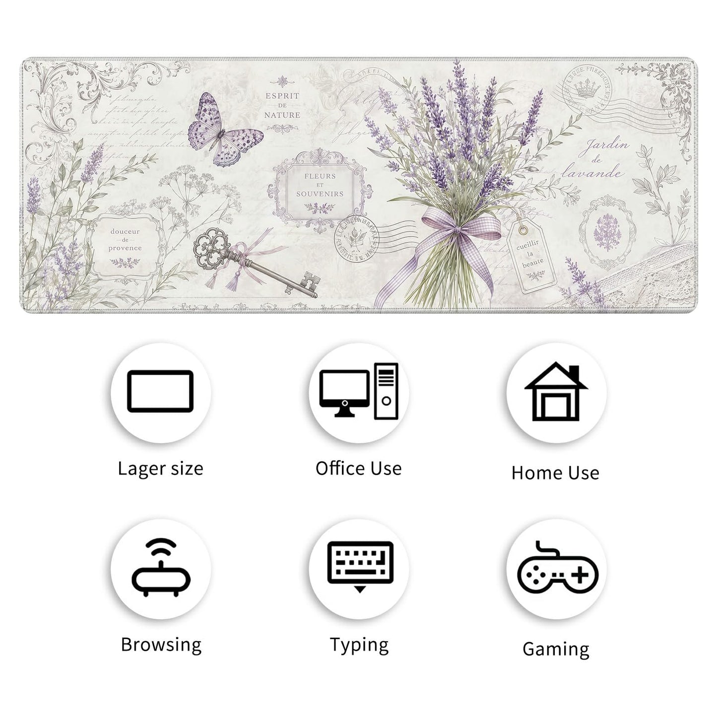 Desk Mat Large Gaming Mouse Pad + Coaster