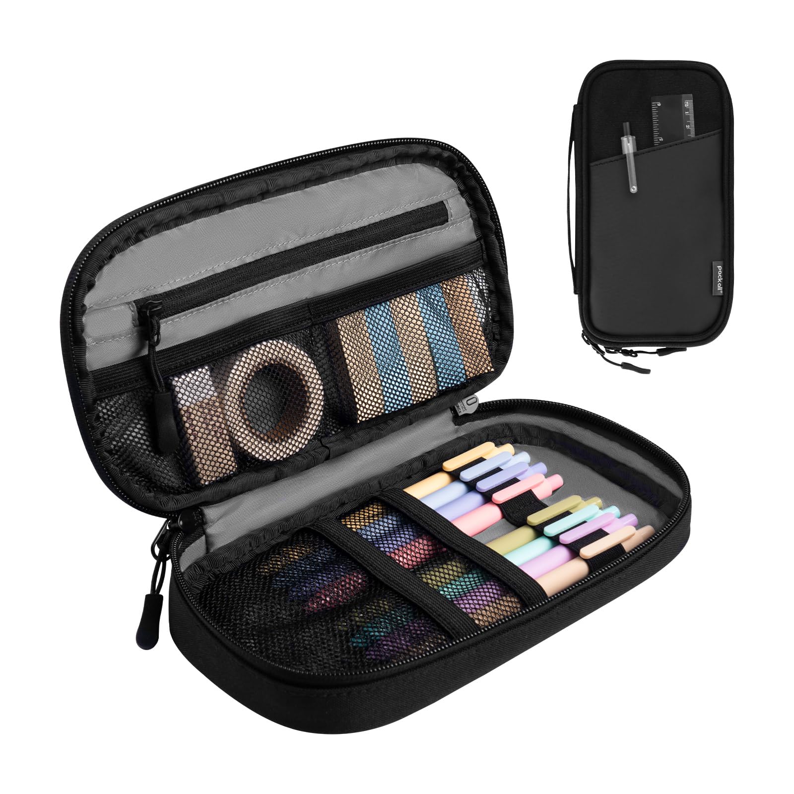 pack all Plus Pencil Case, Portable Pencil Pouch with Zipper