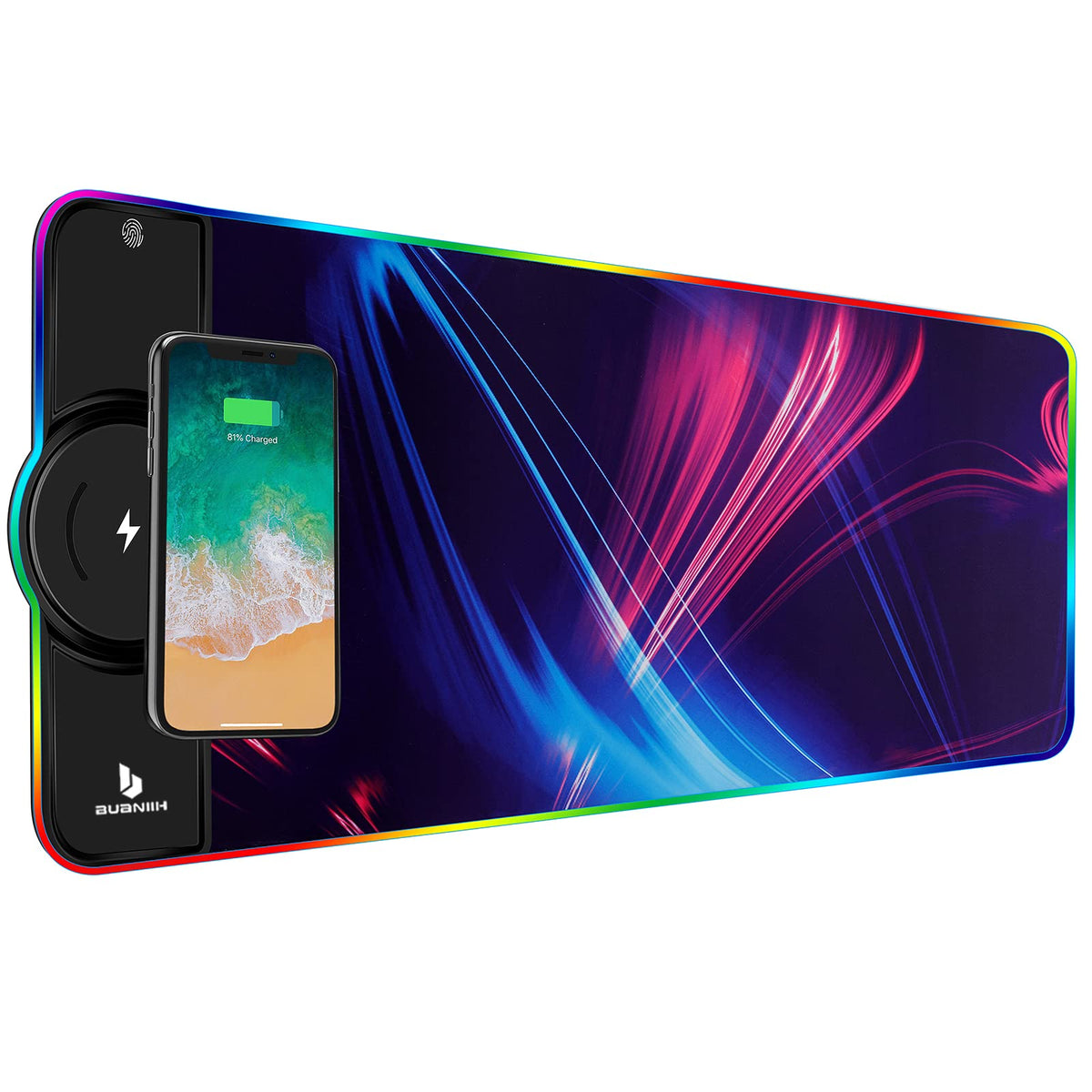 Mouse Pad,Gaming Desk Mat,Mouse Pad with Wireless Charging