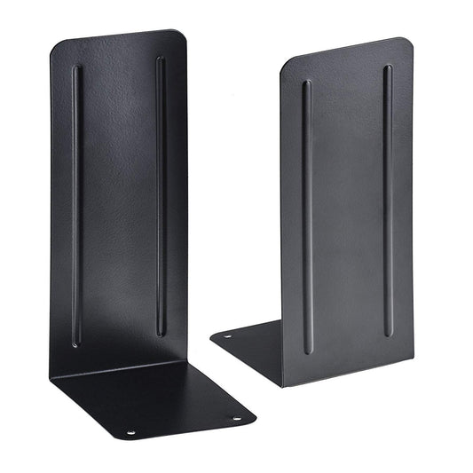 Acrimet Bookends for Shelves, Heavy Duty Steel Metal Book Ends, Non-Skid Book Stopper, Book Storage