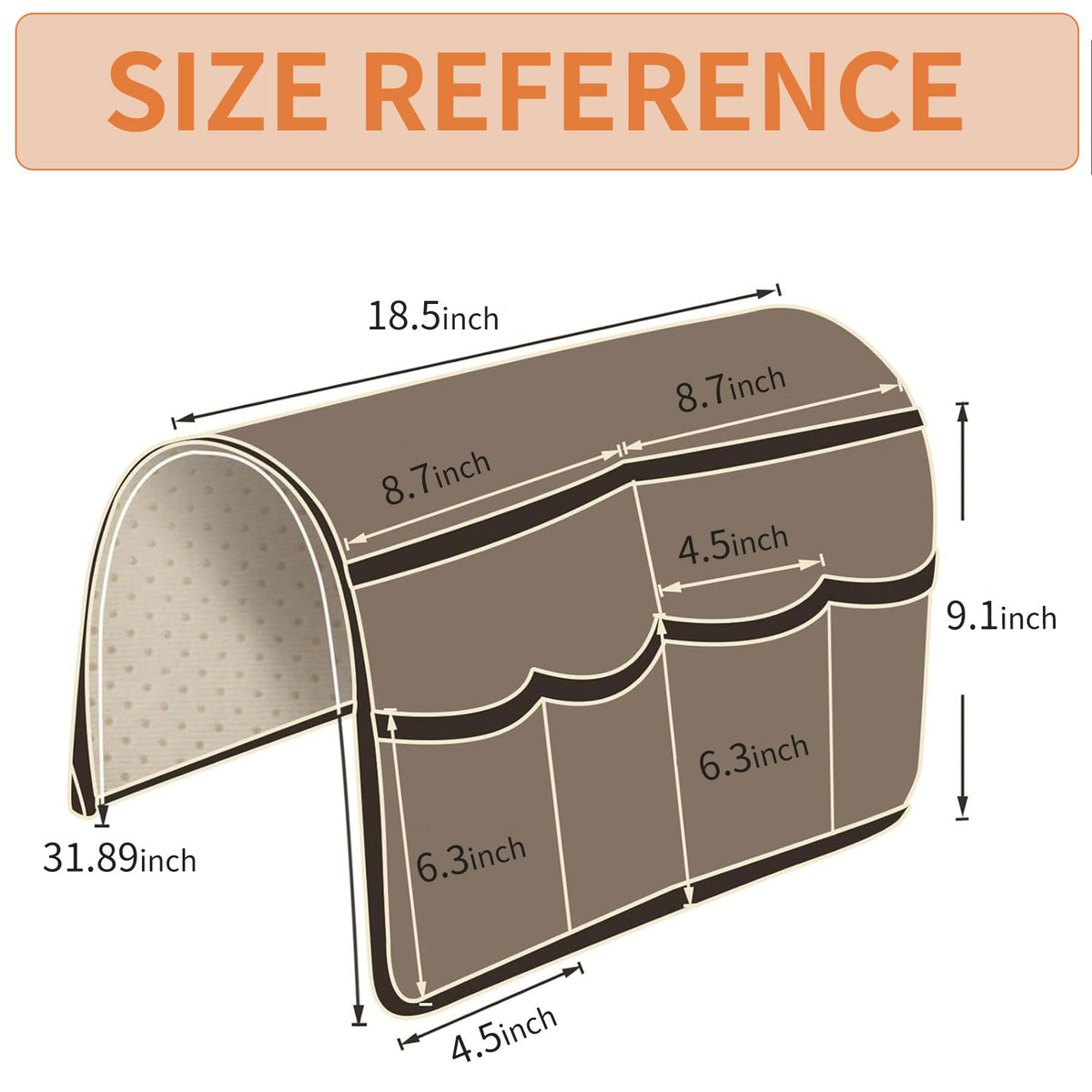 HAOMAIJIA Sofa Armrest Organizer, Remote Control Holder for Recliner Couch