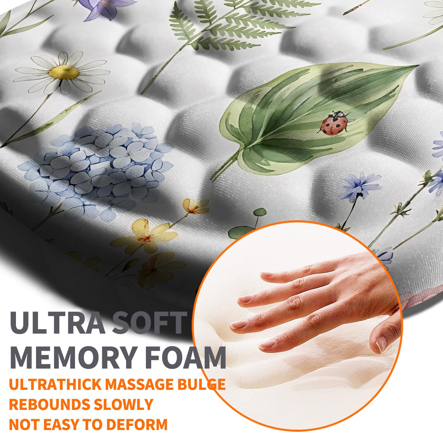 Armanza Ergonomic Joint Wrist Support Mouse Pad with Memory Foam Cushion Massage Bump, Carpal