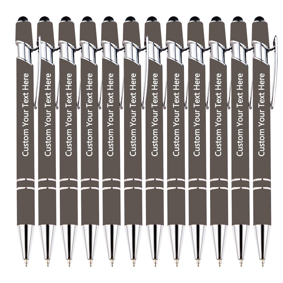 KOLOWKO Personalized 2-in-1 Ballpoint Pen & Stylus - Custom Text/Name/Message - Bulk Order Up to