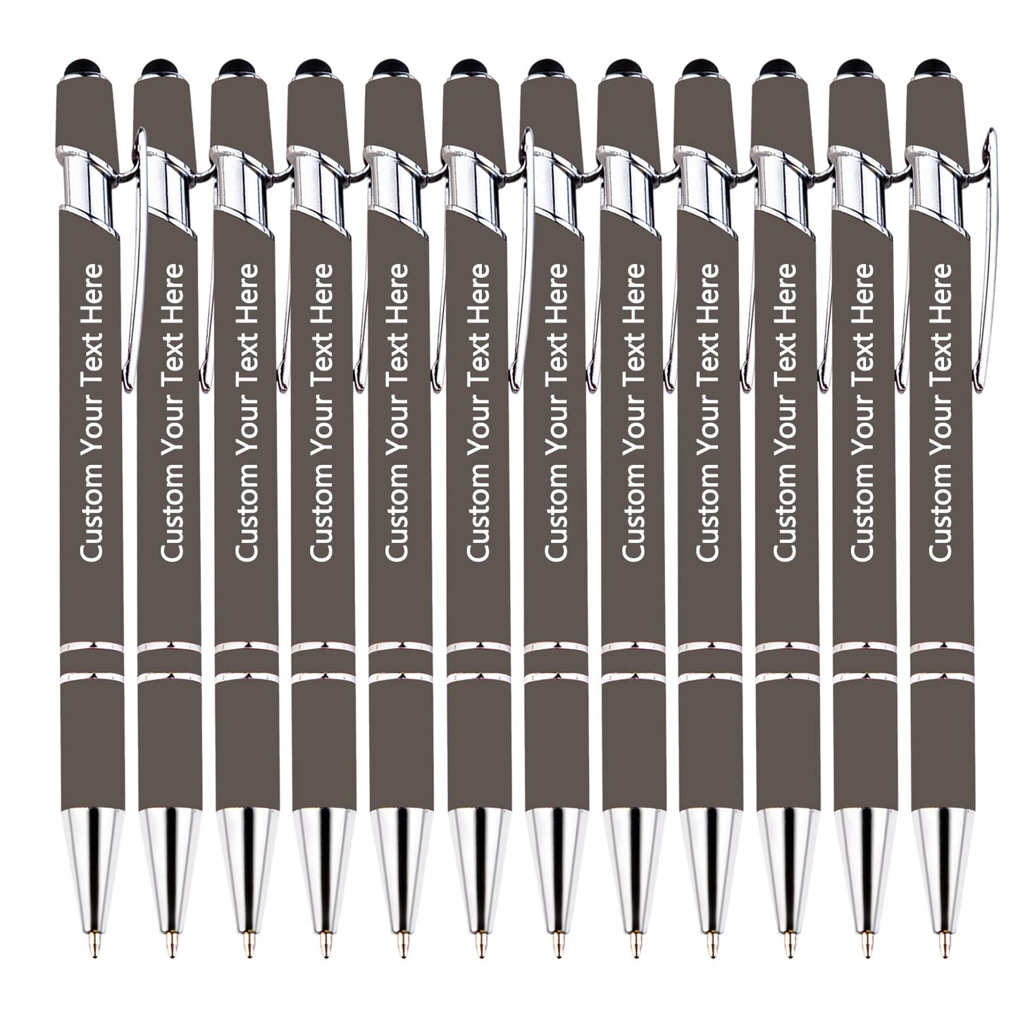 KOLOWKO Personalized 2-in-1 Ballpoint Pen & Stylus - Custom Text/Name/Message - Bulk Order Up to