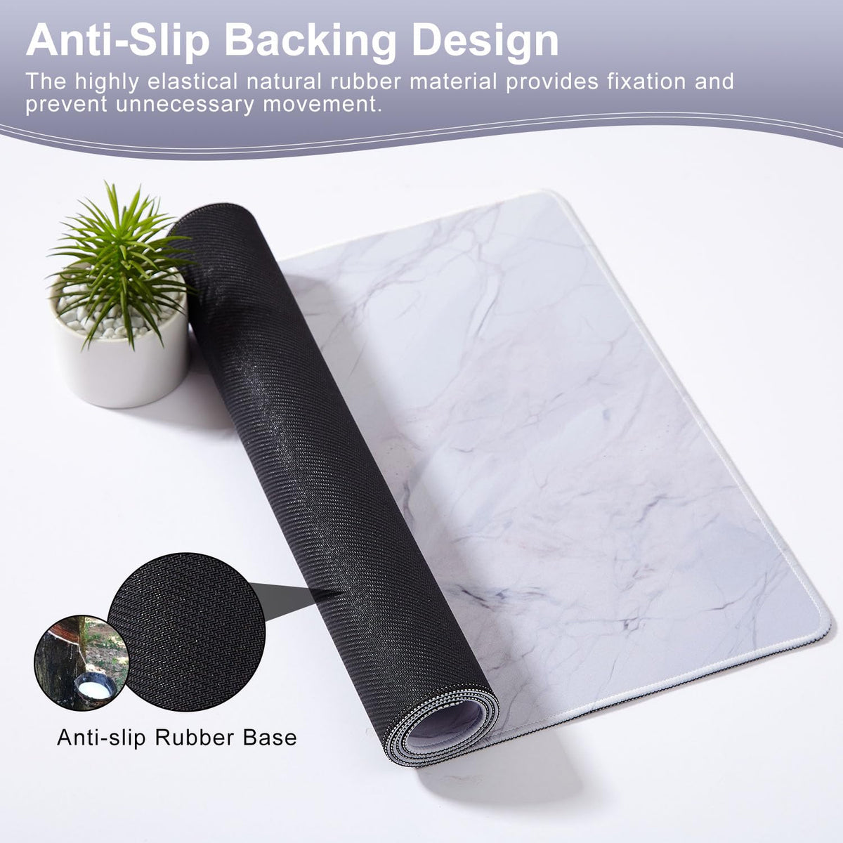 DOBAOJIA Marble Mouse Pad, Mouse and Keyboard Combo Pad XXL 31.5” x 15.8”