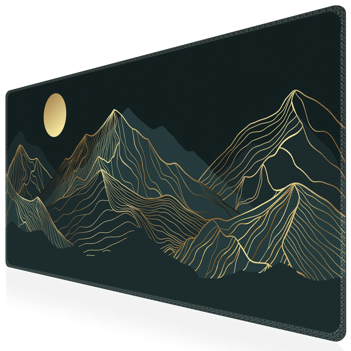 iCasso Large Mouse Pad, XXL Green Mousepad,A-Mountain Cyan Extended