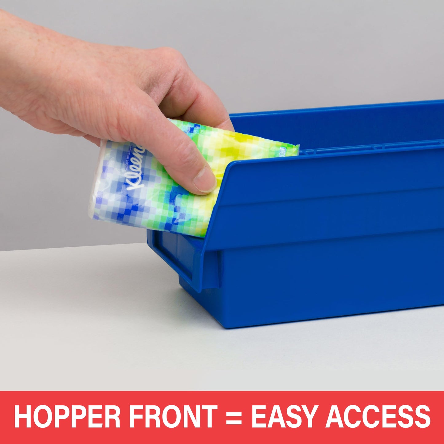 Akro-Mils 30120 Heavy Duty Plastic Shelf Bins, 12"x 4"x 4", Clear, 24-Pack