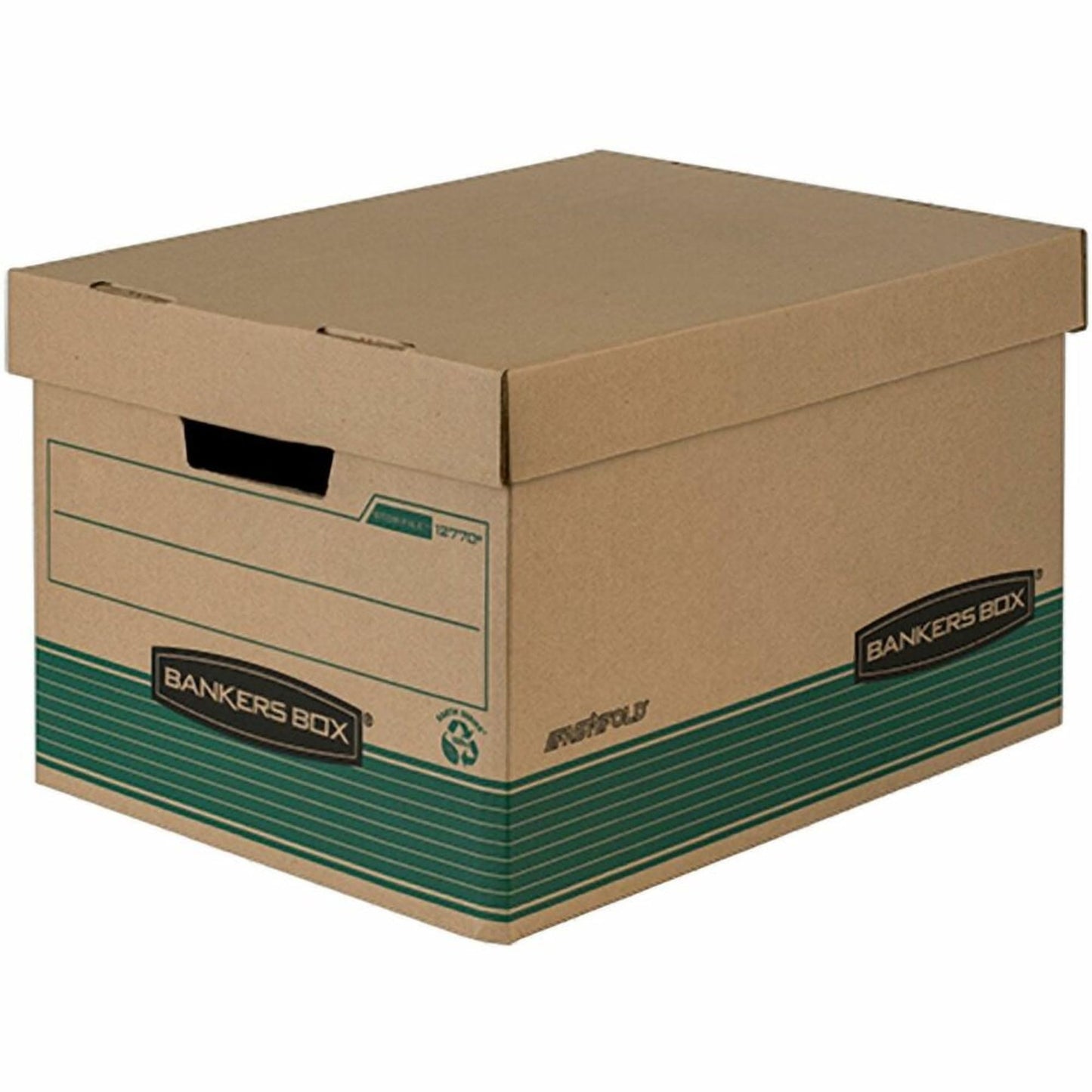 Bankers Box 12-Pack Recycled Medium-Duty File Box, Letter/Legal, FastFold