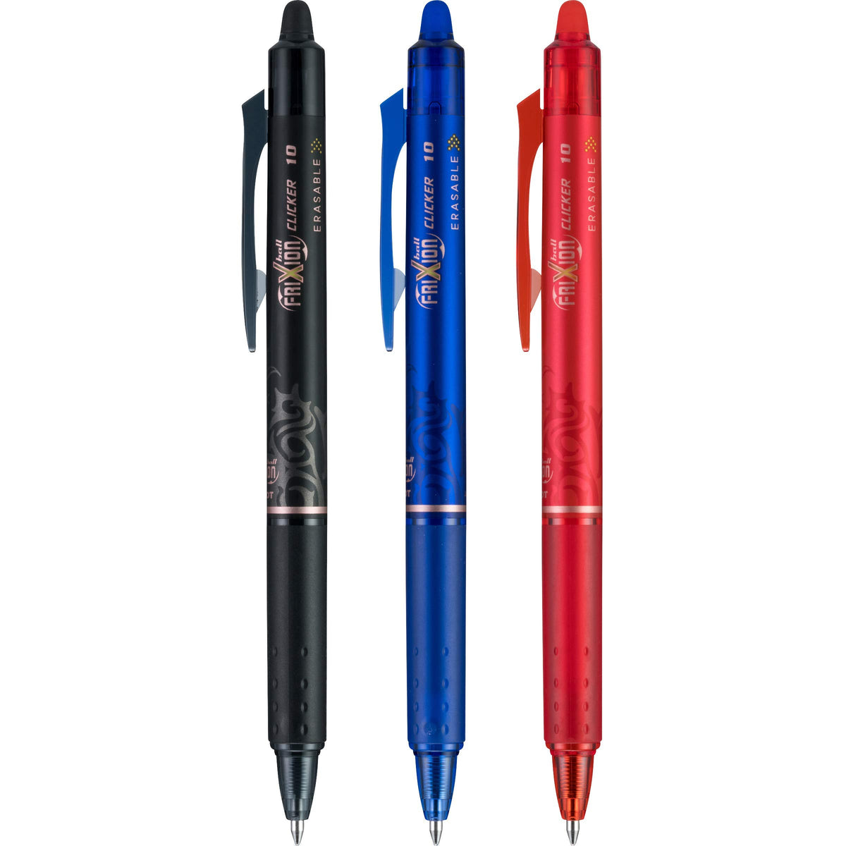 PILOT FriXion Clicker Erasable Gel Pens, Blue Ink, 12-Pack
