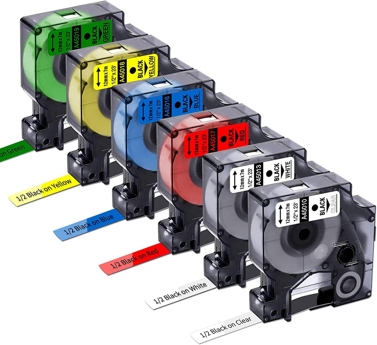 6-PK Replace for DYMO LabelManager 160 Refill 210D 280 360D 420P 500TS PnP