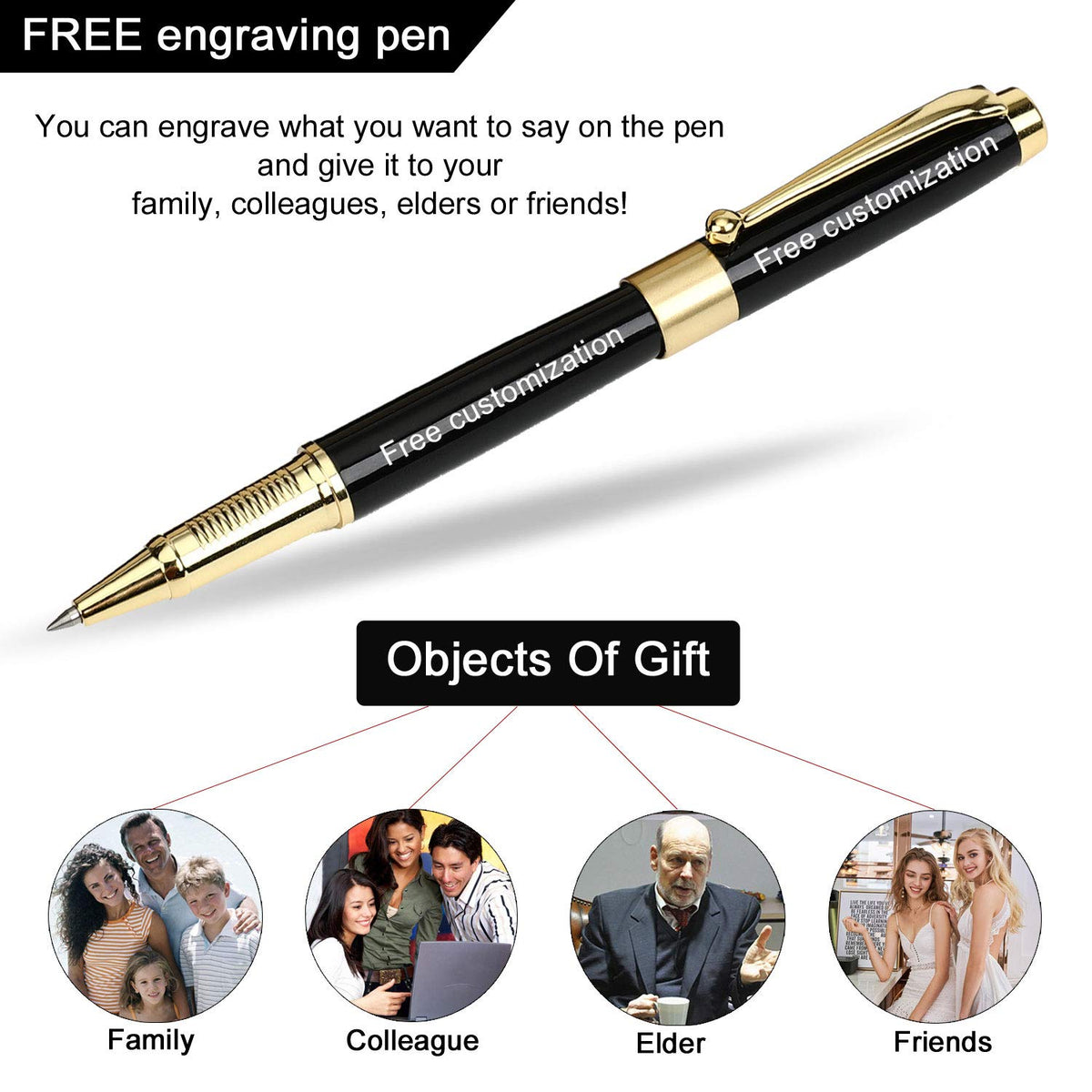 1314 Free Engraving pen Personalized custom pens Roller Ballpen, Ballpoint pen, Ball pen, Medium