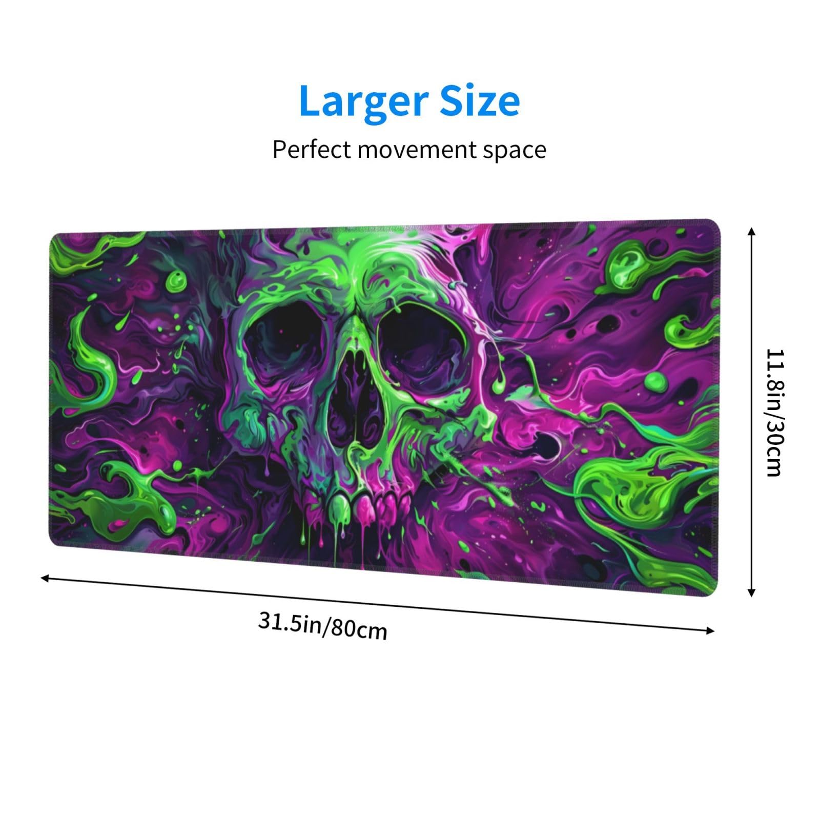 Gaming Mouse Pad Desk Pad,Extended Big Mouse Pad,31.5x11.8 Inch Long Computer Keyboard Mouse Mat