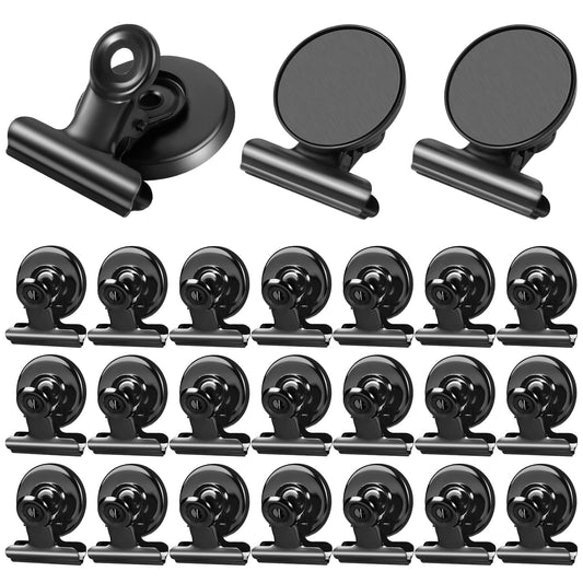 24Pack Strong Fridge Magnets Magnetic Clips Bulldog Clips Perfect for Refrigerator Whiteboard