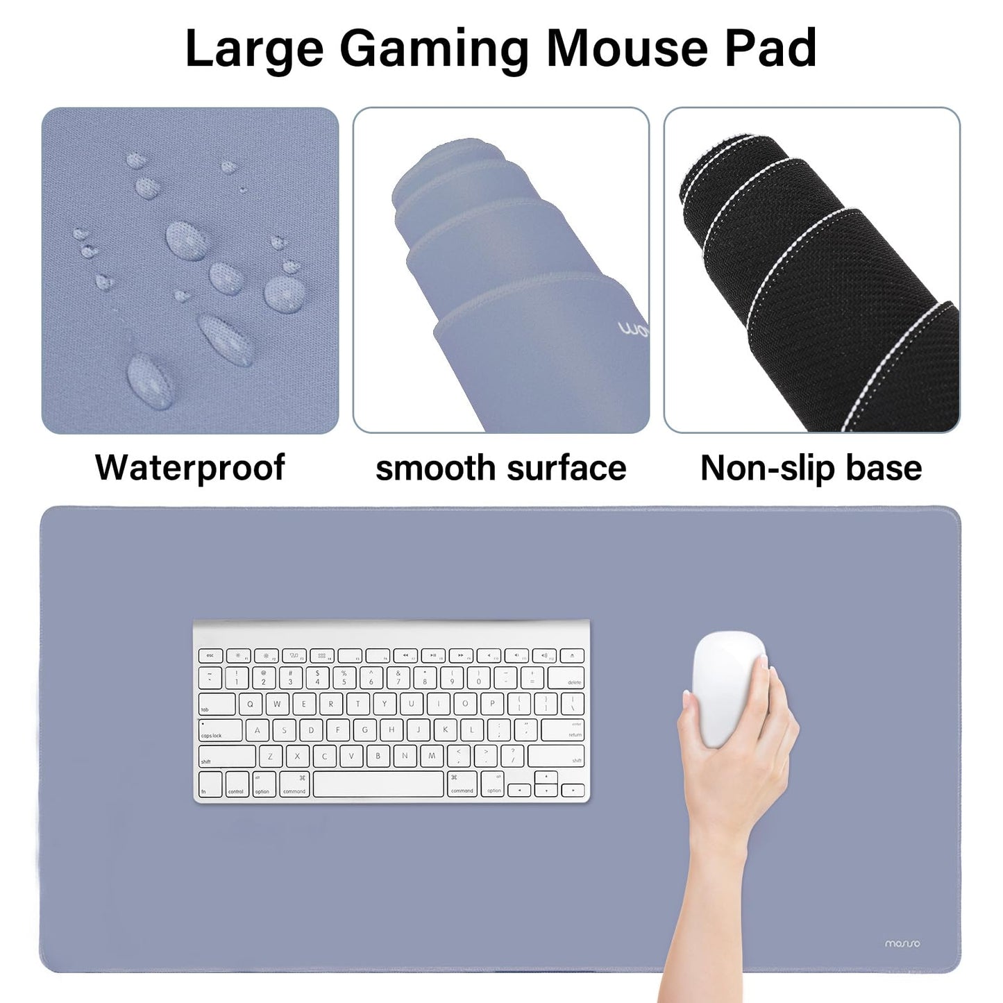 MOSISO Keyboard Mouse Pad Set, Large Gaming Mousepad&Keyboard Wrist Rest