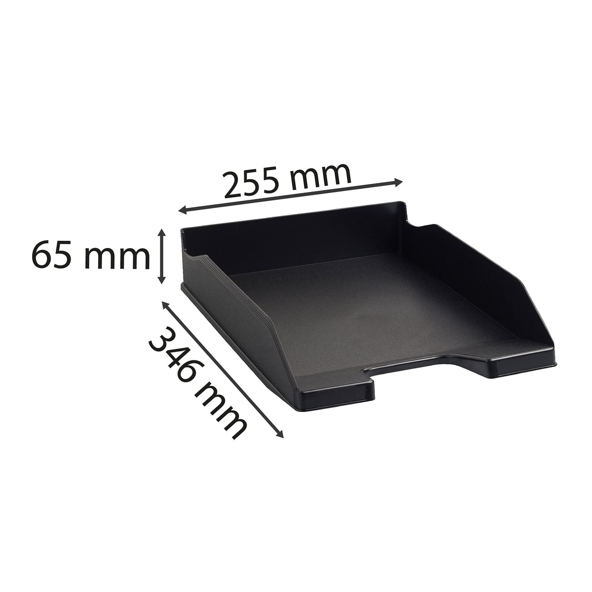 Exacompta - Ref 113014D - ECOBlack Letter Tray Combo Midi - 347 x 255 x 65mm in Size, Suitable for