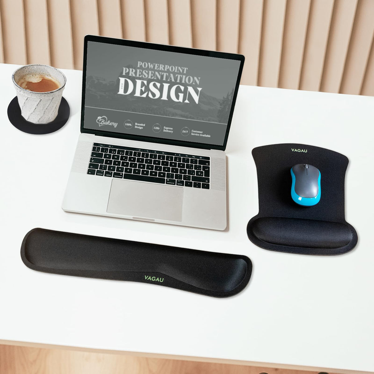 VAGAU Premium Keyboard Wrist Rest and Mouse Pad Wrist Support