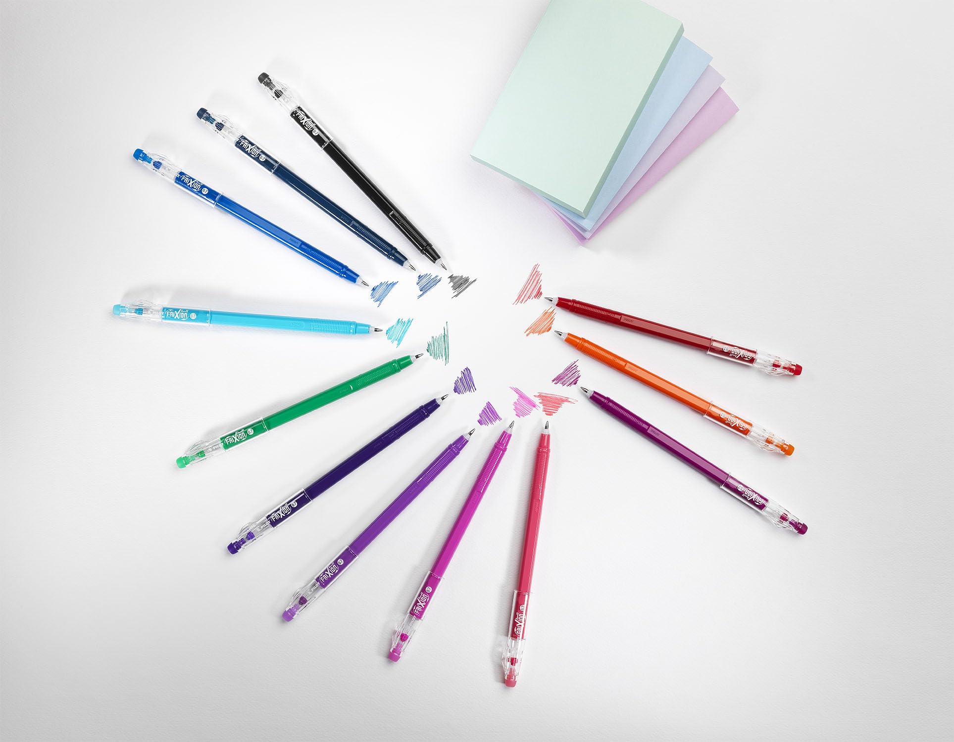 PILOT FriXion Ball Stick 07-0.7mm Nib Tip - Erasable Gel Ink Pens - In Wallet Gift Packaging