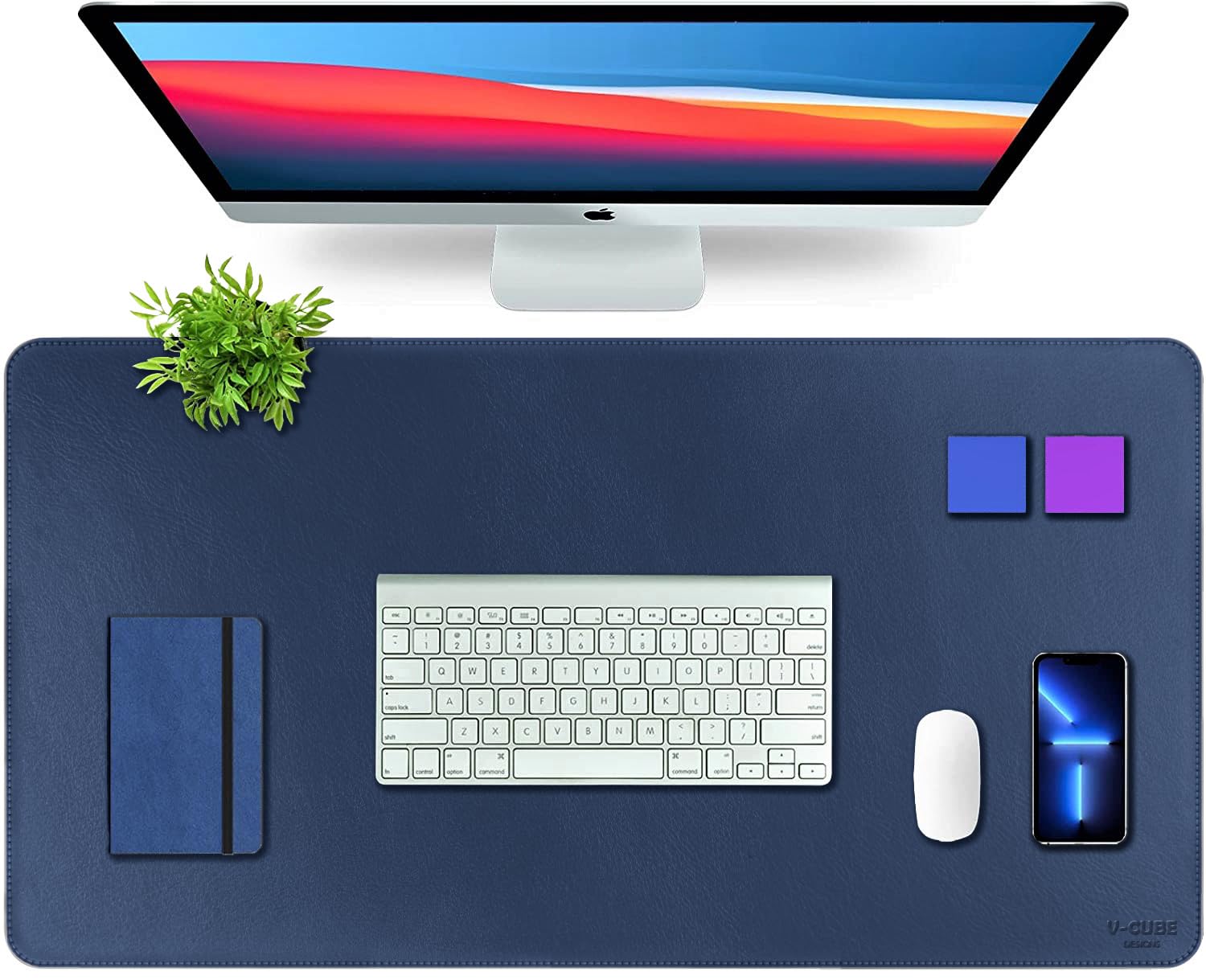 V-CUBE DESIGNS Premium Vegan Leather Desk Mat