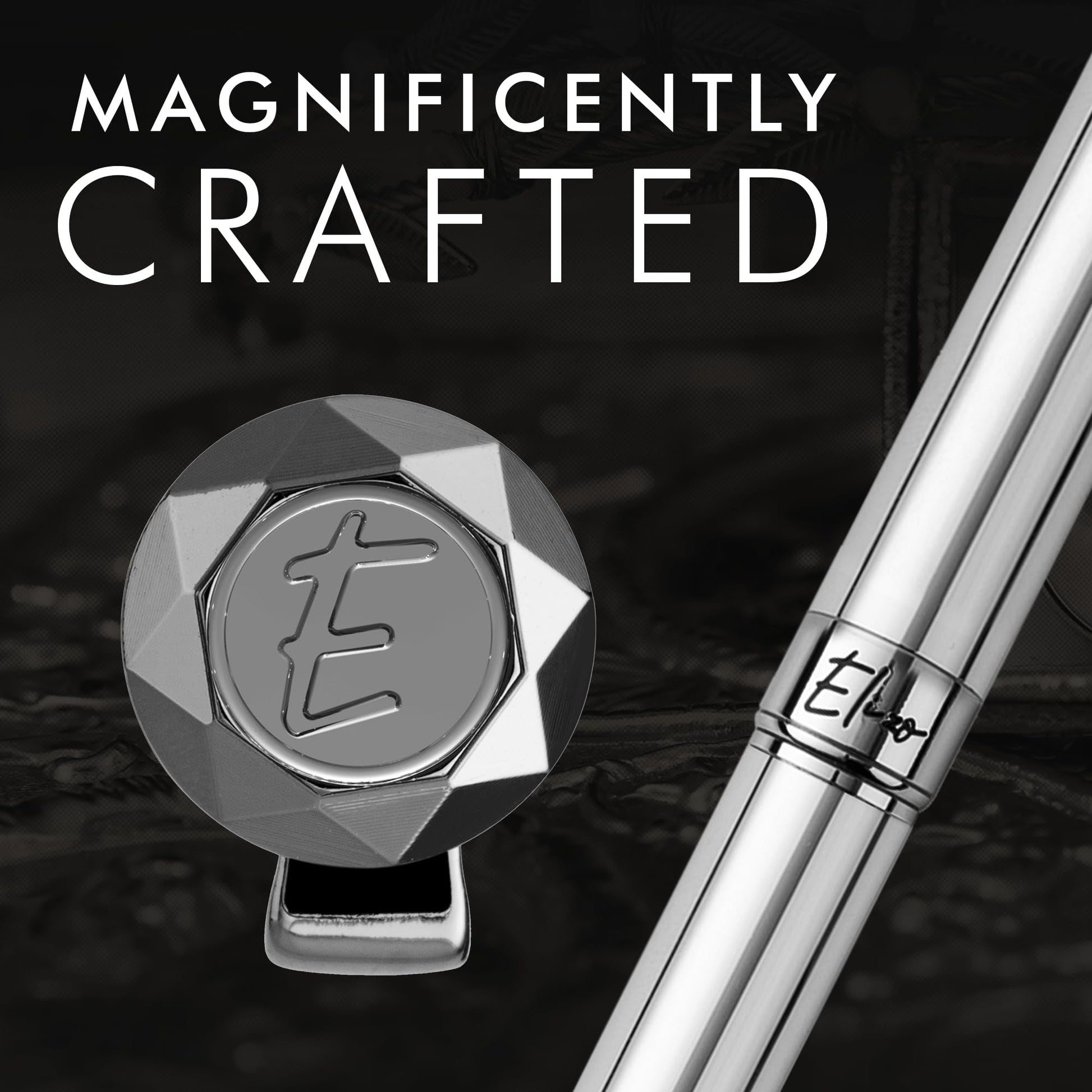 ELIZO Luxury Pen Fancy Chrome Silver Nice Gift Rollerball Cool Pens Best Schmidt Ink EDC Pen