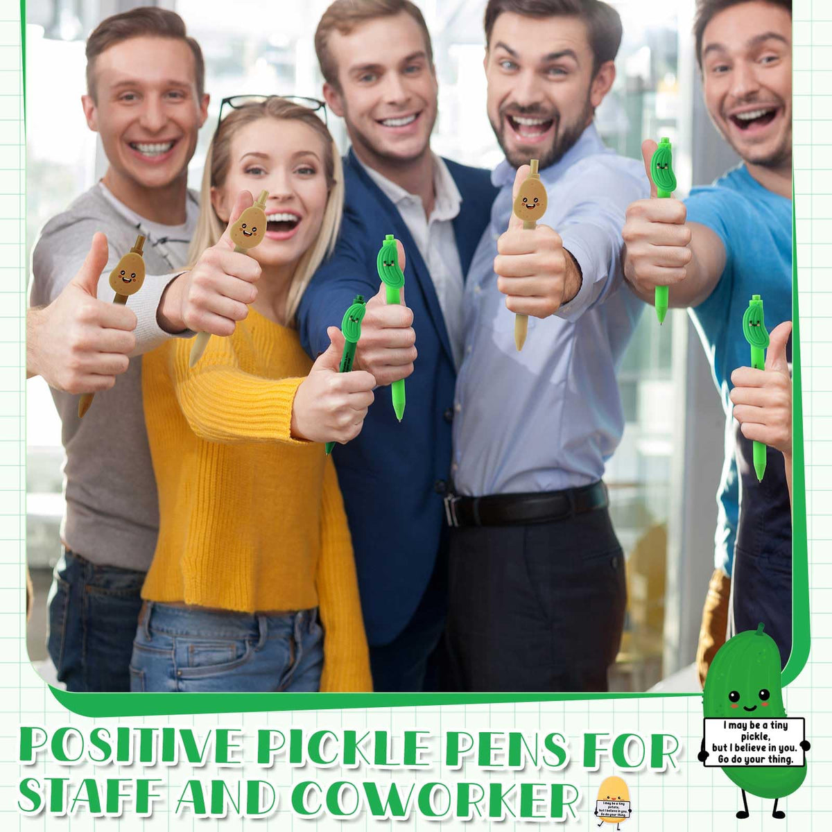 MotiMind 40 Sets Pickle and Potato Pen for Coworkers Bulk Employee Appreciation Gifts Funny
