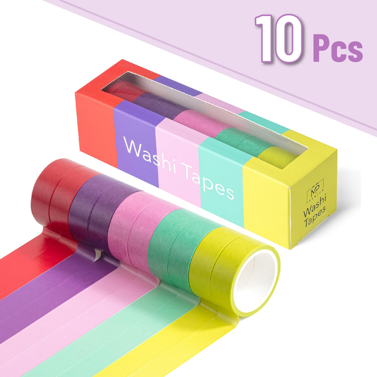 Mr. Pen- Washi Tape Set, 10 Rolls, 5 Yards/Roll, Washi Tape for Scrapbook