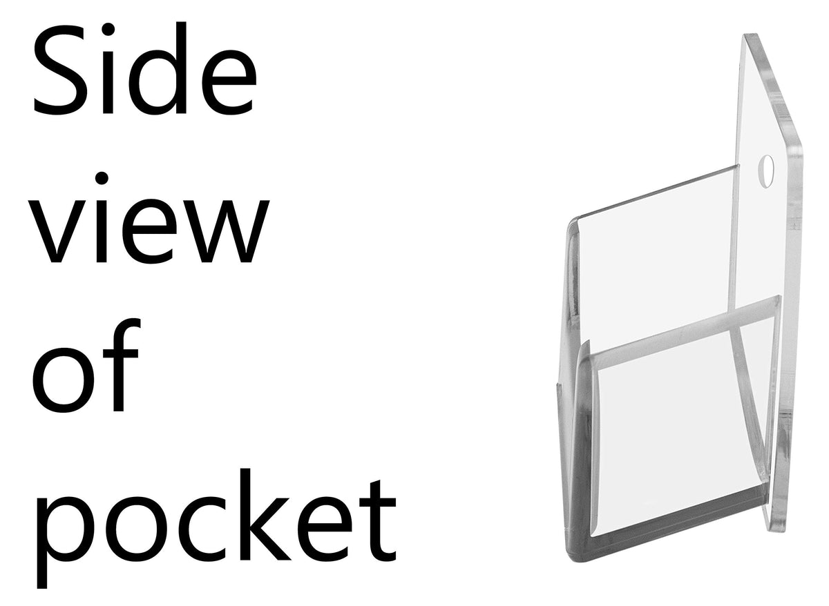 Marketing Holders Hanging Business Card Holder 24 Pocket Clear Acrylic Display Rack with Hardware