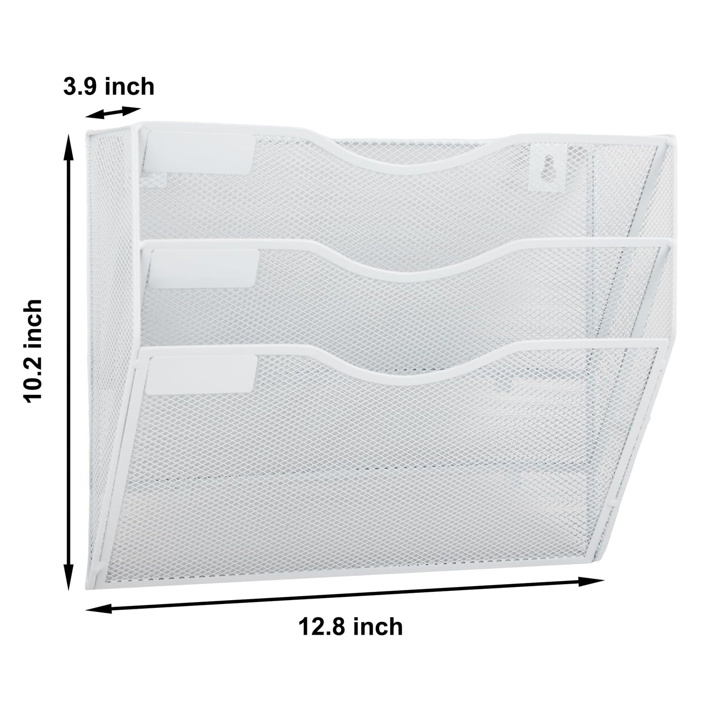 EASEPRES 3 Pocket Mesh Hanging Wall File Organizer, Wall Mounted Mail Paper Document Folder Holder