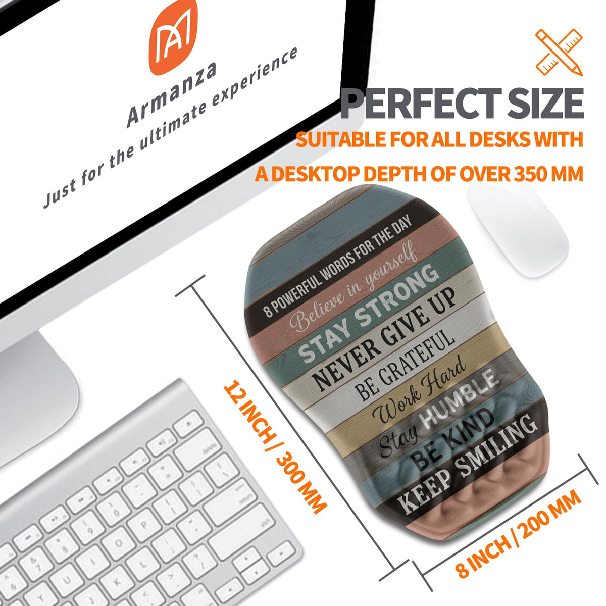 Armanza Ergonomic Slope Mouse Pad Wrist Support, Wrist Rest Mousepad for Carpal Tunnel Pain Relief